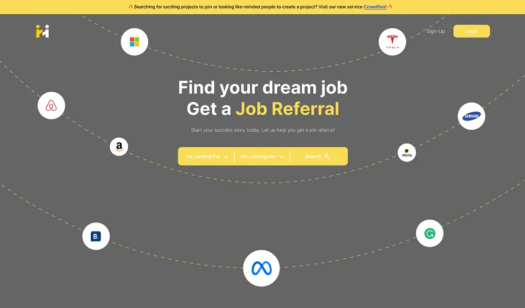Job Referral Landing Page